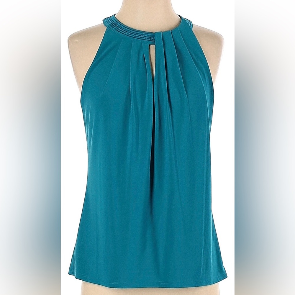White House Black market turquoise halter top excellent condition size small
